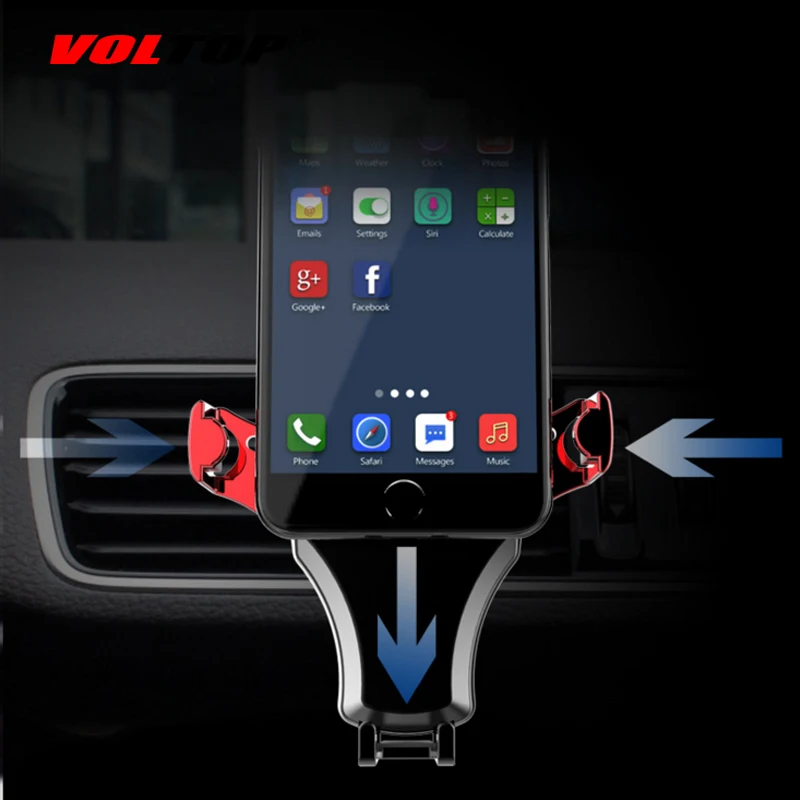 

VOLTOP Snap Type Rotatable Phone Holder Car Accessories Fully Automatic Air Outlet Universal Mobile Phone Support Auto Supplies
