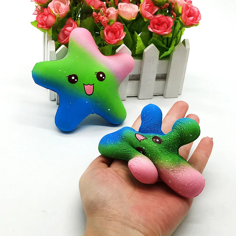 Kawaii мягкими замедлить рост звезды мягкие красочные Squish животных Большой Squeeze забавная игрушка-антистресс игрушечные лошадки для детей Рождественский подарок