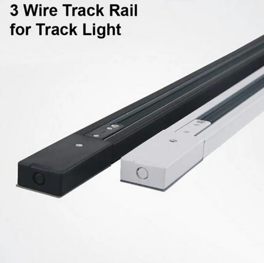 2M 3 Wire Phase 2 Circuit Aluminium Track Rail For LED Spotlight