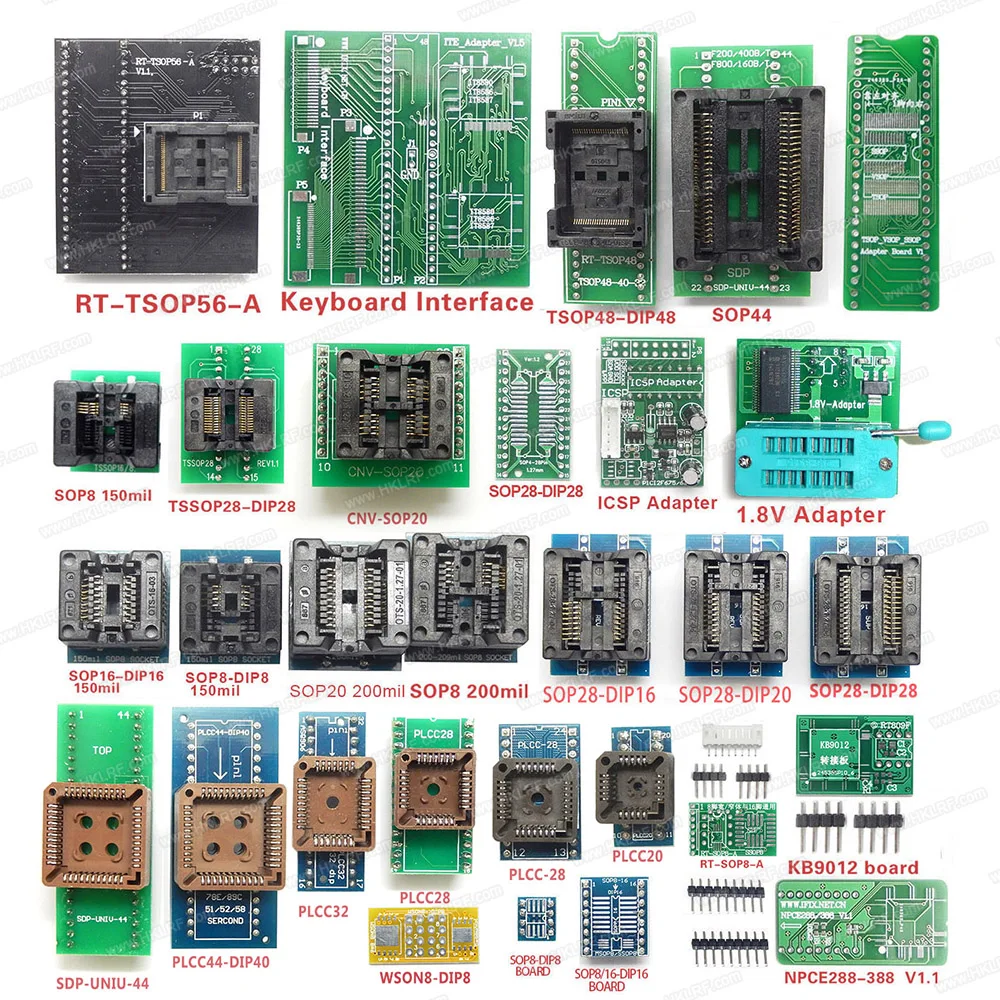 RT809H EMMC NAND флэш USB программатор + 55 предметов BGA48 BGA64 BGA169 TSOP56 SOP44 DIP44 все адаптеры с EDID