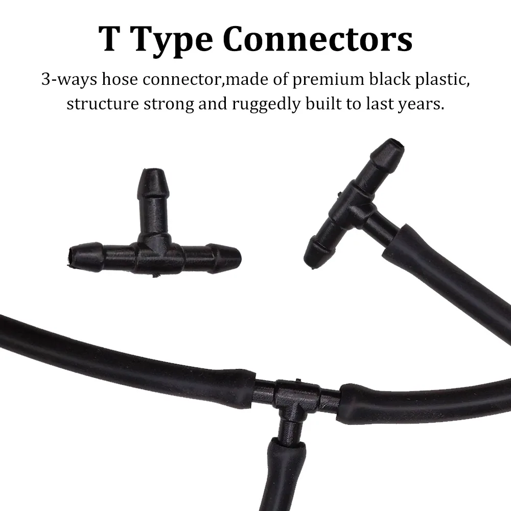 8mm WINDSCREEN WASHER T PIECE TUBING CONNECTOR EXTENDER
