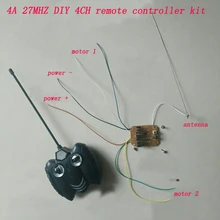 DIY RC Toys 4CH 27MHZ комплект пульта дистанционного управления 4,5 V/5,5 V/6 V/7,2 V 4A плата приемника высокой мощности 20M передатчик управления расстоянием