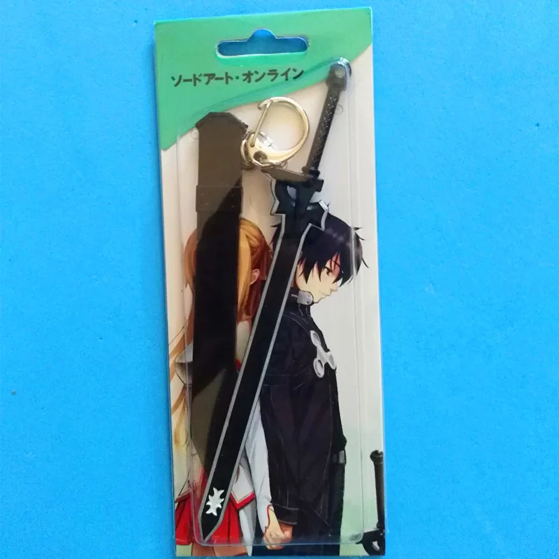 Мини Изысканная модель оружия самурайский брелок в виде меча игры фильма аниме Опора брелок Меч поясная оболочка ключ кулон подарок - Цвет: Серебристый