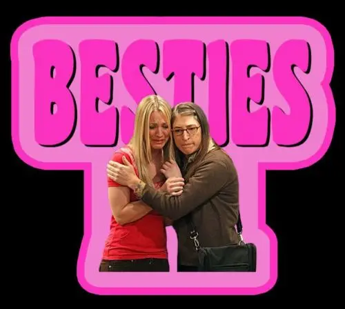 00's tv Классическая футболка с надписью Big Bang Theory Penny &amp Amy Besties любого размера