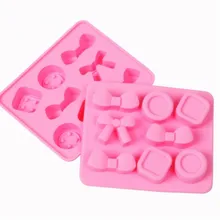 Gadgets silicona cubitos de hielo chocolate DIY ICE tortas moldes jelly pudding hornear herramientas mariposa nudo caramelo hielo molde