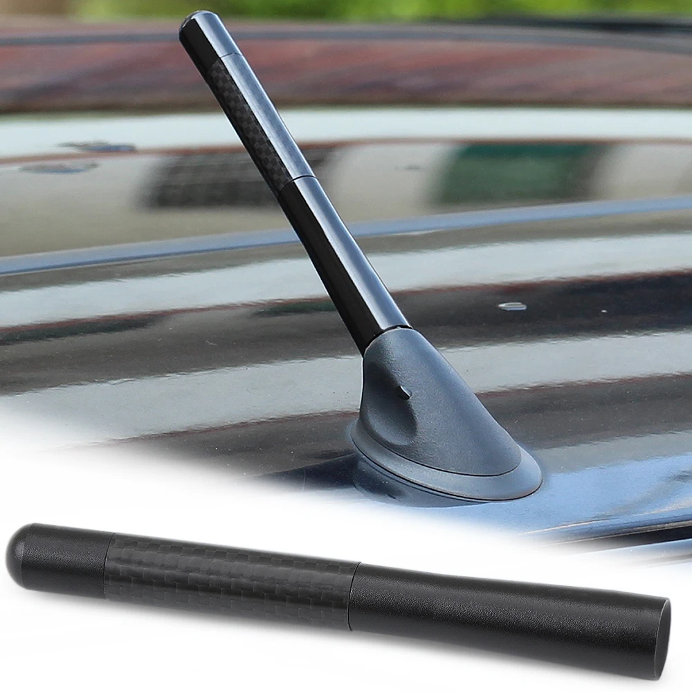 

4.7 Inch Car Roof Antenna Carbon Fiber Short Stubby Mast Antenna For Hyundai Creta I10 I20 Tucson Elantra Santa Fe kona Solaris