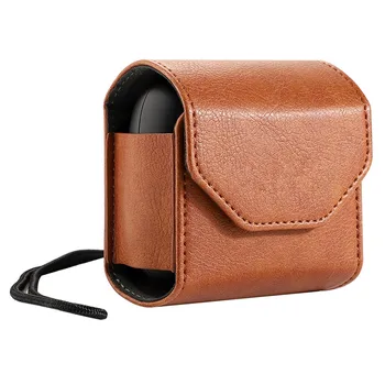 

Mini Lanyard Leather Storage Bag Travel Carrying Case For Beats Powerbeats Pro Protective Case Accessories