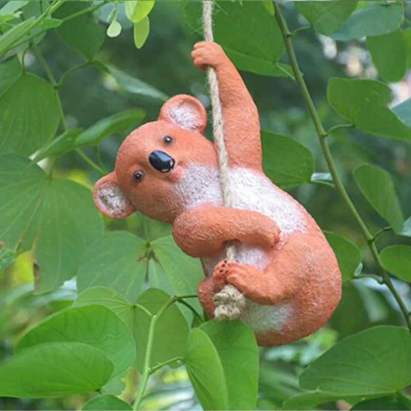 1pc Simulation Swing Koala Bear Figurines Garden Decoration