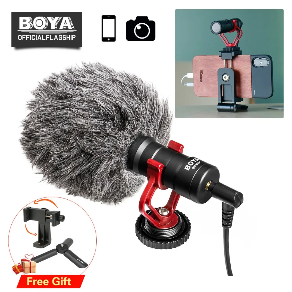 BOYA BY-MM1 Phone Video Shotgun Microphone Vlogging Recording Mic for iPhone Nikon Canon DSLR Camera/Smooth 4/DJI Osmo Gimbal BOYA BY-MM1 Phone Video Shotgun Microphone Vlogging Recording Mic for iPhone Nikon Canon DSLR Camera/Smooth 4/DJI Osmo Gimbal