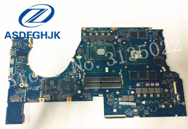 awesome  Laptop Motherboard FOR HP 17 Motherboard DAG38DMBCC0 REV: C SR2FQ I7-6700HQ Non-Integrated N17E-G2-