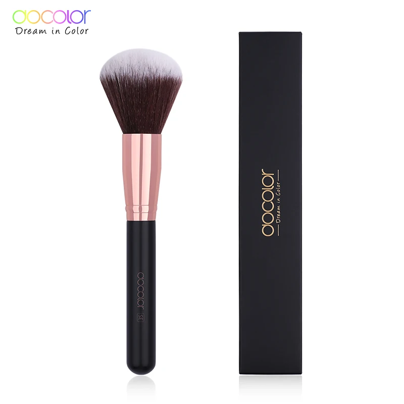 

Docolor 1PC Large Powder Brush Classic Makeup Brush Beauty Essential Cosmetic Brush Soft Synthetic Hair Make up Tools