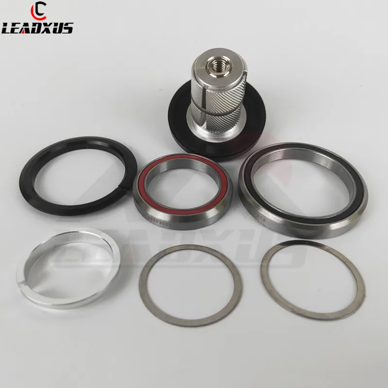 Leadxus Road Bike Parts Carbon Bike Headset 1 1/8 To 1 1/2 Integrated Bike Beadset Bearing 42 52mm