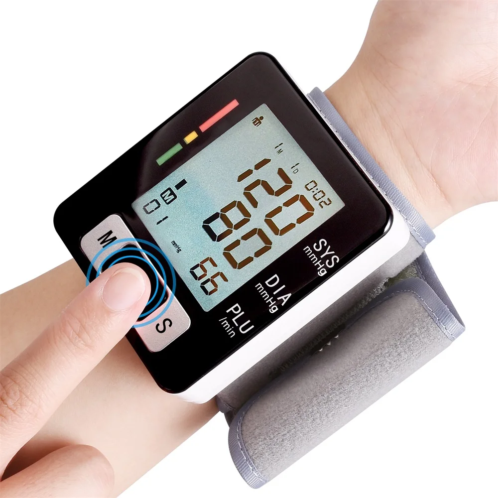 

Wrist Digital Blood Pressure Monitor Automatic Sphygmomanometer Smart Medical Machine Measure Pulse Rate Fitness Measurement