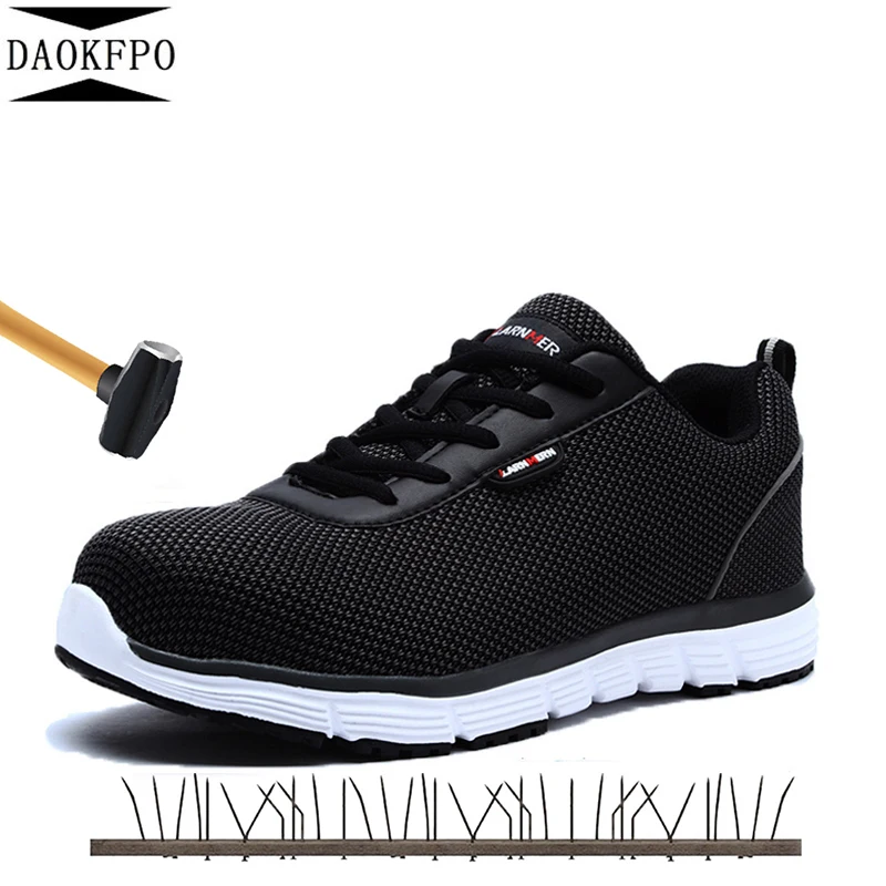 

Comfortable Industrial Shoes for Men Men's Steel Toe Work Safety Shoes Casual Breathable Outdoor Sneakers Puncture Proof Boots