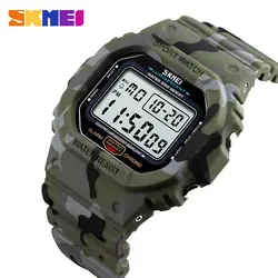 SKMEI Марка для мужчин Спорт цифровые часы хронограф EL Light электронные наручные часы модные Военная Униформа Часы Будильник 2019