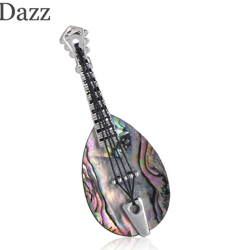 Dazz Vivid lute форма музыкальная брошь с инструментами натуральный Абалон броши в