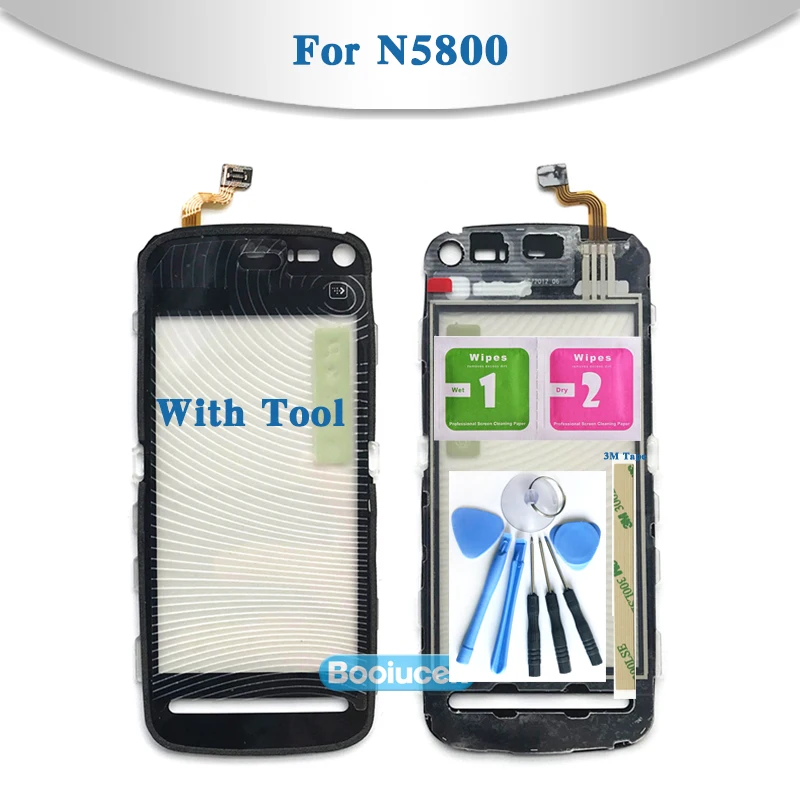 

High Quality 3.2" For Nokia 5800 N5800 Touch Screen Digitizer Sensor Outer Glass Lens Panel Black