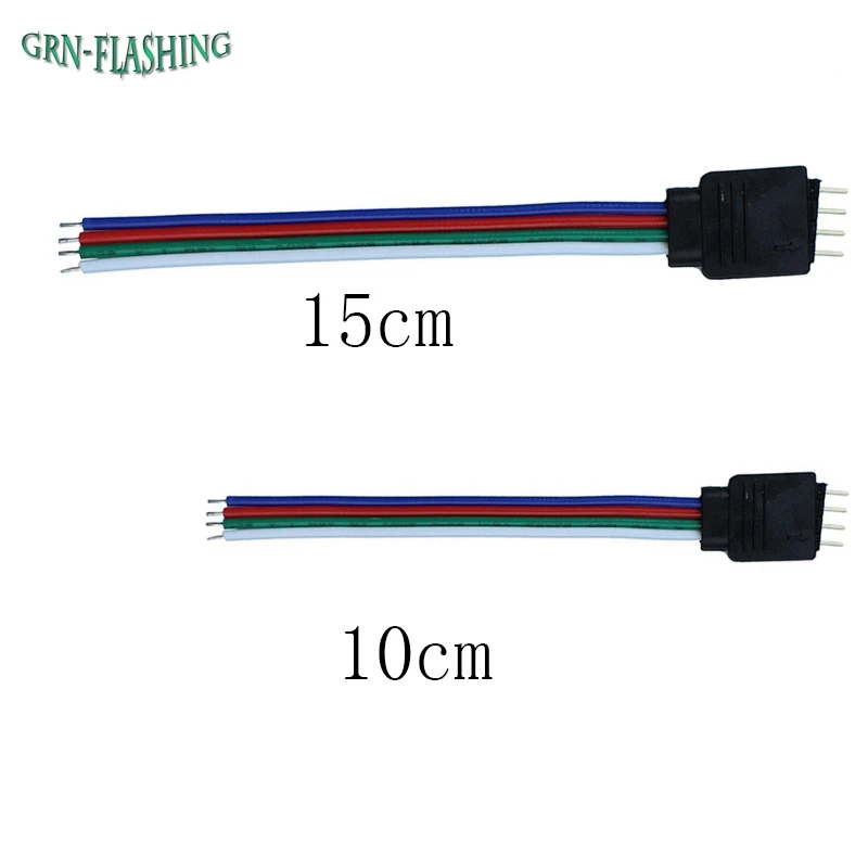 10Cm 15Cm 4Pin Male Rgb Connector Wire Cable For 35285050 Led Strip huismerk kopen in de aanbieding