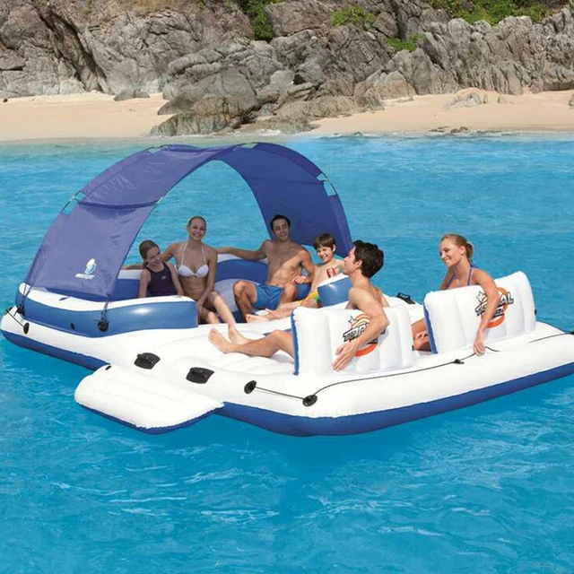 Offre Spéciale Auvent île Type 6 Personne Gonflable Flottant Rivière