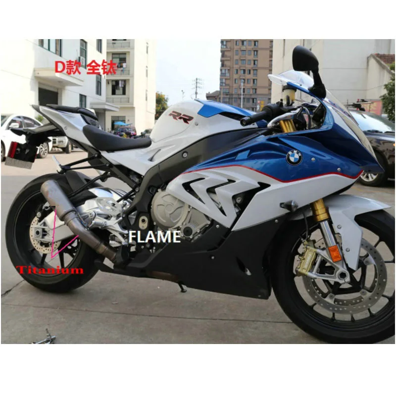 Новая титановая выхлопная труба для BMW S1000RR 2015 со средней трубой мото глушитель | Отзывы и видеообзор