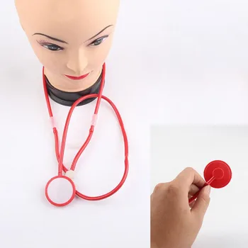 

Red Terror Nurse Stethoscope Bloody Doctor Stethoscope Men Women Stage Performance Props Party Supplies
