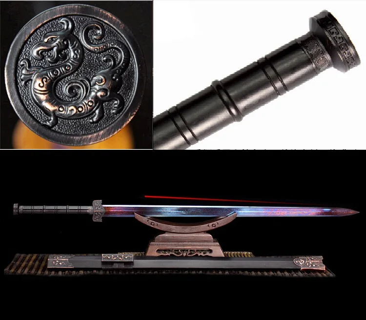 High Quality Sword KungFu Katana HanJian Knife Sharpened Quenching Blue