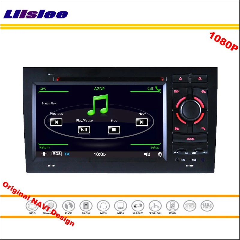 Clearance Liislee For Audi A4 2002~2008 Car Stereo Radio CD DVD Player GPS NAV NAVI Navigation 1080P HD Screen System Original NAVI Design 2 Clearance Liislee For Audi A4 2002~2008 Car Stereo Radio CD DVD Player GPS NAV NAVI Navigation 1080P HD Screen System Original NAVI Design 2