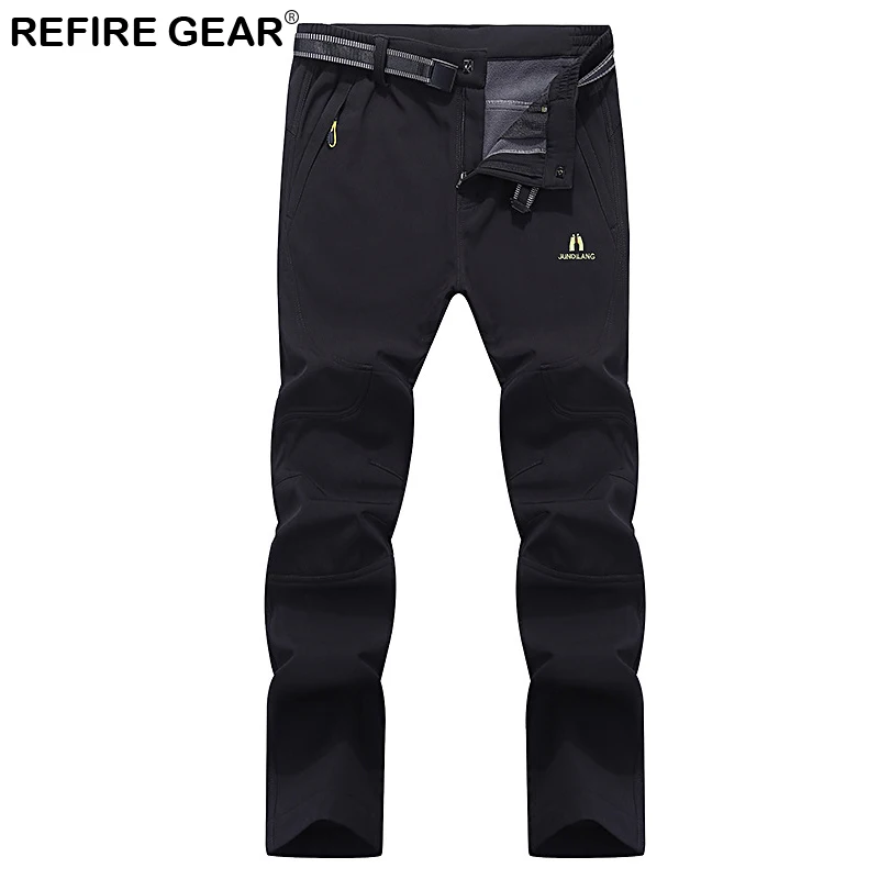Refire engranaje invierno hombres Pantalones suaves de Shell polar cortaviento impermeable pantalones calientes pesca Camping caminata esquí Trekking Pantalones Refire engranaje invierno hombres Pantalones suaves de Shell polar cortaviento impermeable pantalones calientes pesca Camping caminata esquí Trekking Pantalones