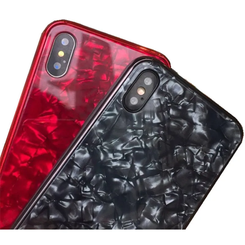 KINBOM для Iphone 6 6s 7 8 плюс Стекло чехол корпуса мобильного телефона мягкий из ТПУ +