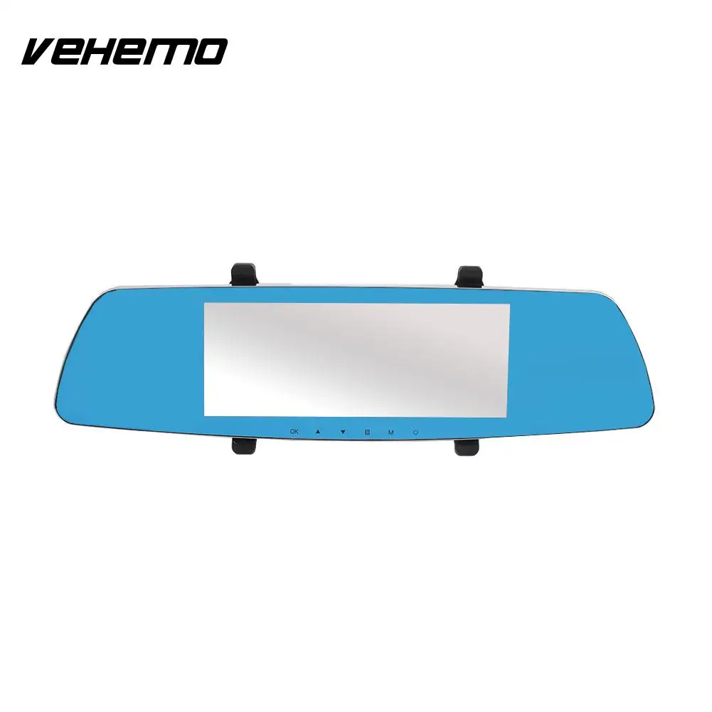 

Vehemo HD 1080P Dual Lens Camcorder Dash Cam Touch Screen Rearview Mirror Car DVR Parking Monitor Motion Detection Premium