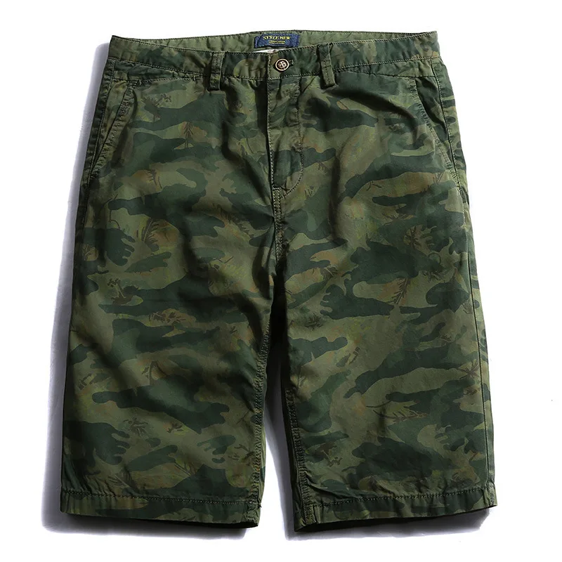 2022 Green Military Camo Cargo Shorts Summer Fashion Camouflage Multi