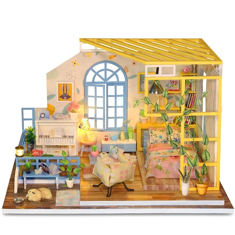 Cutebee Каса Кукольный дом миниатюрная мебель кукольный домик DIY Миниатюрные домики комната коробка театральные игрушки для детей Каса кукольный домик S03B