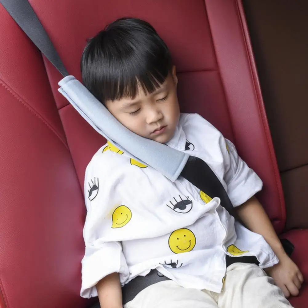 

1 Pair Comfortable Car Vehicle Seatbelt Strap Soft Plush Head Support Shoulder Pad Cover Magic tape design seatbelt cover