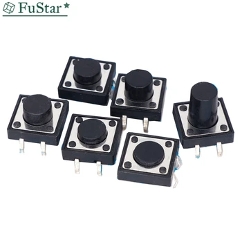 

20PCS Direct Touch Switch Push Button Switch 12*12*4.3 5 6 7 8 9 10 12H DIP4 Button Micro Switch 12x12x5 Vertical 12*12*4.3mm