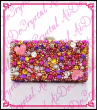 Aidocrystal big dazzling diamond italian trendy double use women’s bag for wedding party