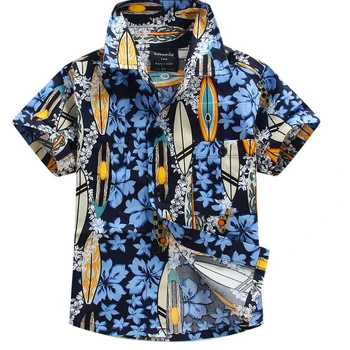 

cotton 100% floral shirt hawaiian shirt aloha shirt for boy T1537