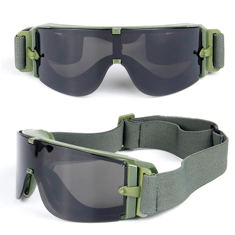 

Outdoor Military Sports Tactical Glasses For Climbing War Game Activities Anti-UV Scratch-resistant Glasses 3 Lens