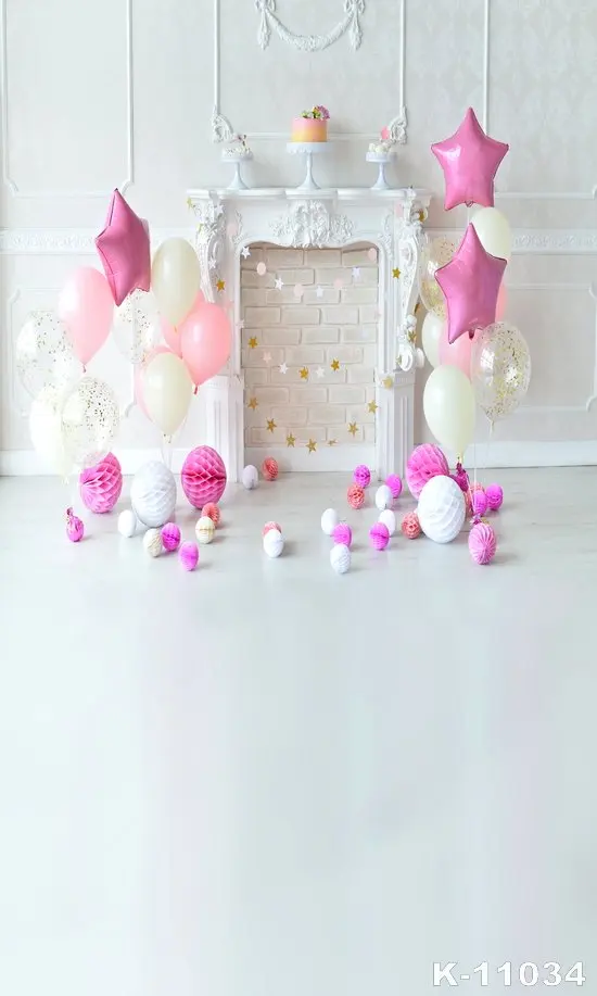 Backgrounds For Photo Studio Baby Birthday Backdrops Balloons Cake Photographic Background Vinyl Cloth | Электроника