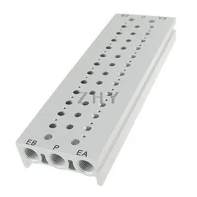 

Rectangle Aluminum Block Manifold Solenoid Valve Base 12 Stations