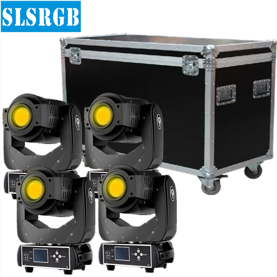 

4pcs/lot Flight case 90W LED moving head Spot light LED Disco DJ Party Stage Lights Led dj light Disco Party Club Pub Show Band
