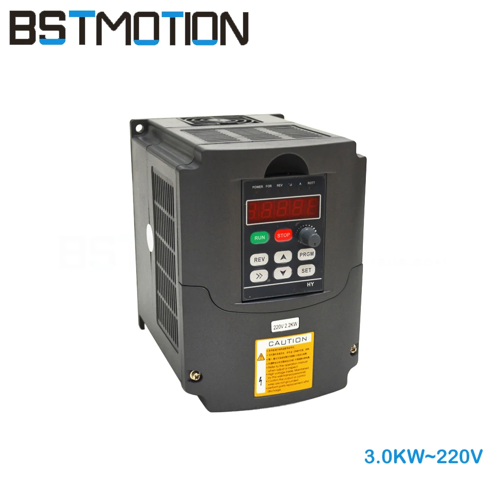

3KW VFD Inverter 220V 10A Three Phase Variable Frequency Drive for 3kw 220V Spindle Motor with Potentiometer Knob