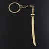 Nueva moda hombres 30mm keychain DIY metal sostenedor cadena vendimia samurai espada 107*10mm plata colgante regalo ► Foto 2/6