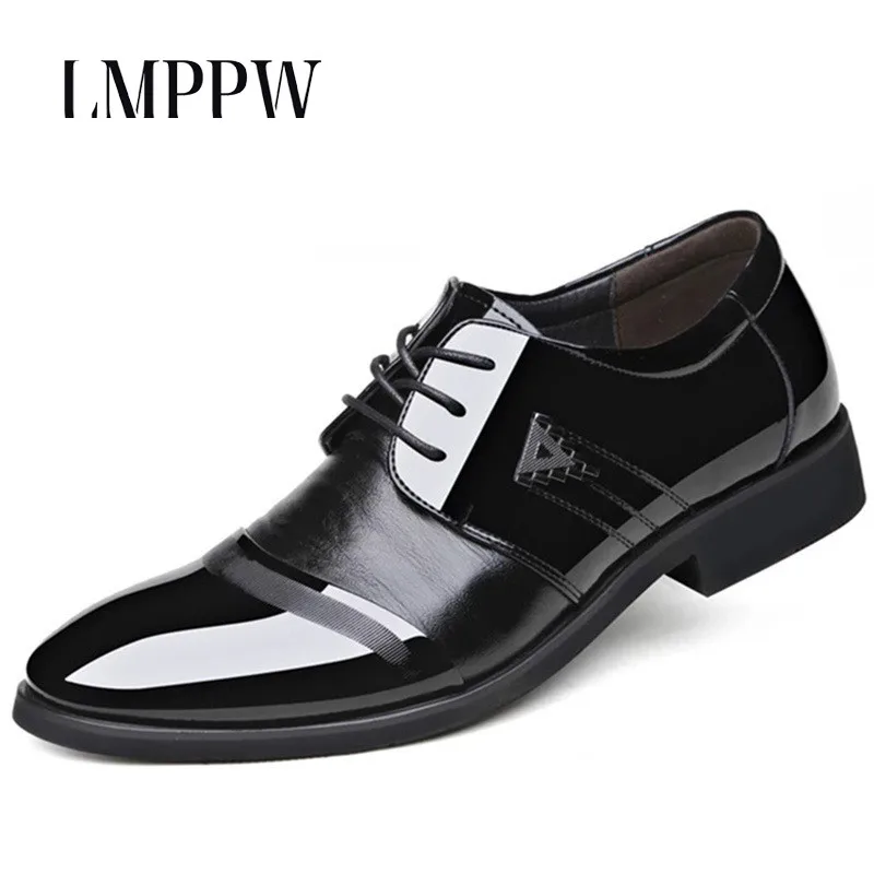 

Men's Business Casual Shoes Fashion Breathable Men's Dress Leather Shoes Pointed Toe Men Wedding Party Shoes Black Brown 2A