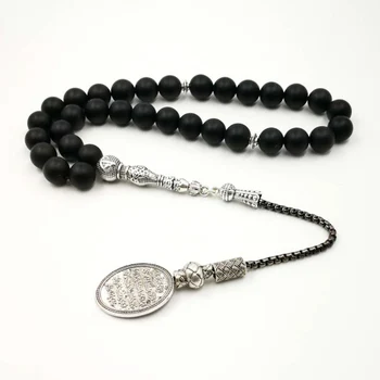 

Rare Tasbih New Agates Rosary with Historical writing Accessories 33 Tasbih Muslim misbaha Man's Onxy prayer beads 33 66 99