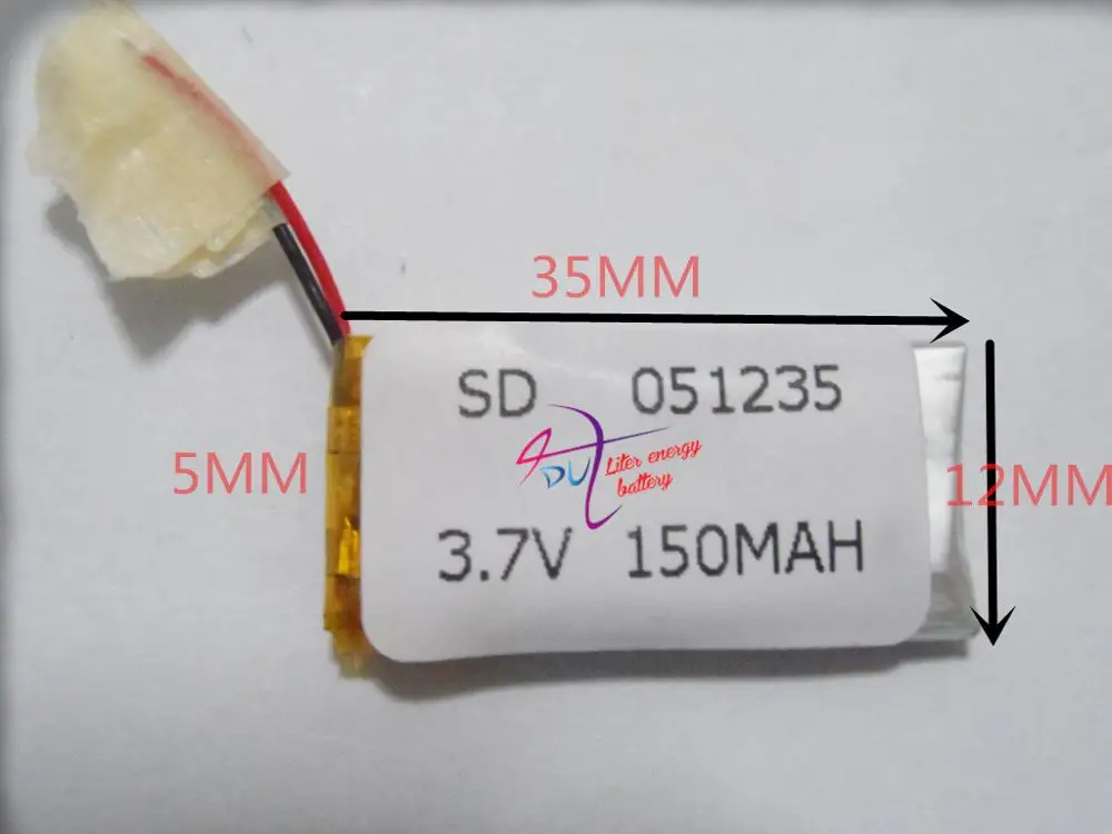 

best battery brand 3.7V lithium polymer battery 051235 501235 150mah camera pen recorder Bluetooth Battery