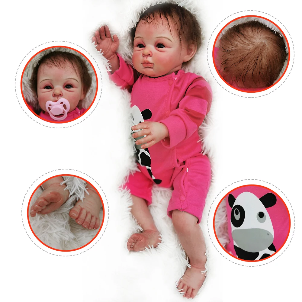 OtardDolls Bebe Baby Reborn Doll 22 дюймов 55 см силиконовые виниловые Bebe Reborn Dolls восхитительные реалистичные куклы для малышей в подарок Быстрая