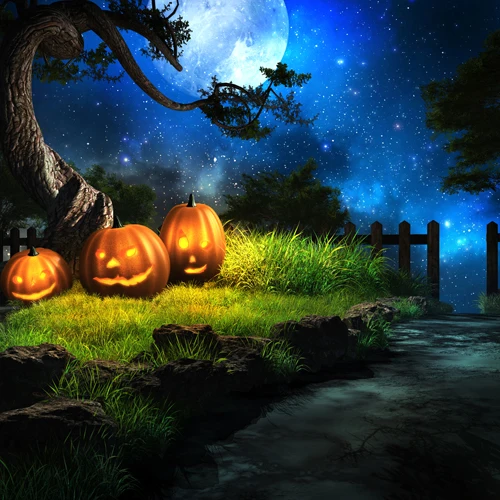 

studio newborn&children halloween photography backdrop Art fabric pumpkin photography backdrop D-7958