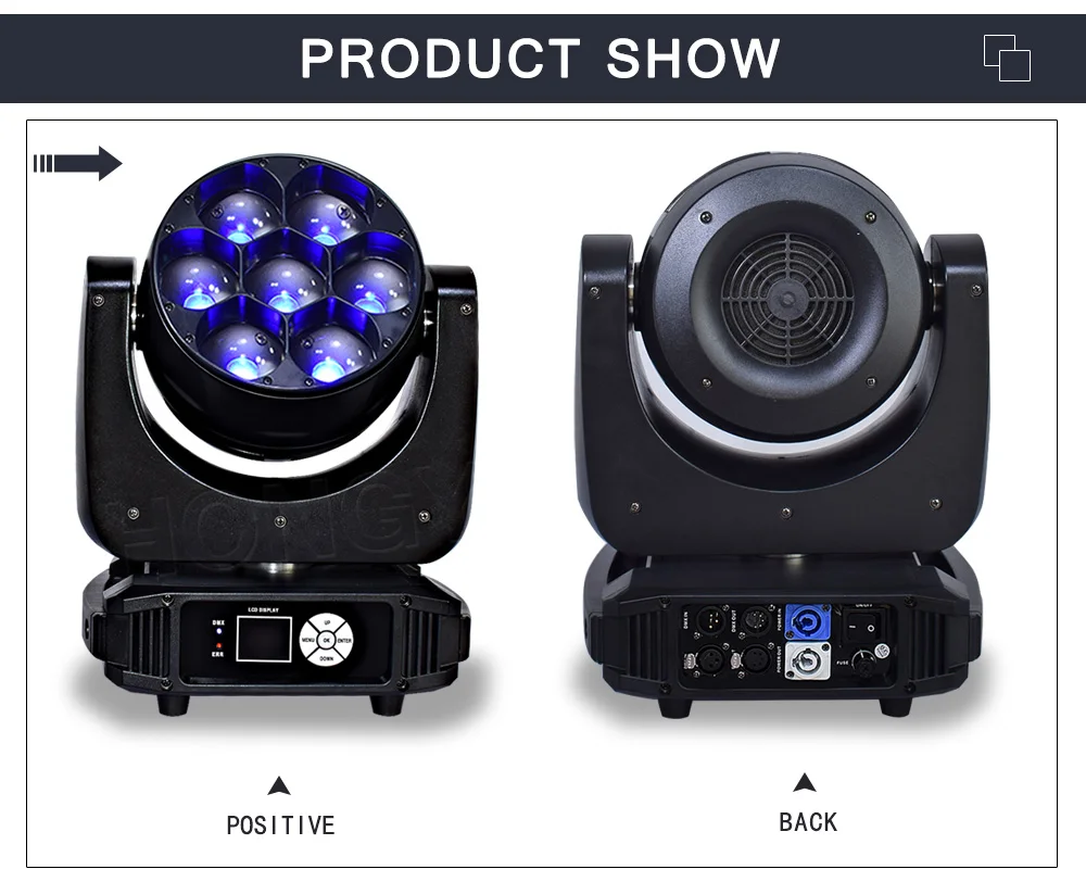 Перемещение головка светодиода 7X40 Вт RGBW DMX мыть луч с зумом для DJ сценическое освещение