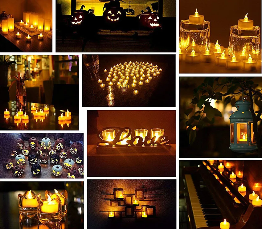 Velas a Pilhas Decoração de Casa Luz de Páscoa Flameless Luz Tealights Falso Vela Iluminação 24 Pçs Led Chá 15 Iluminação Novelty