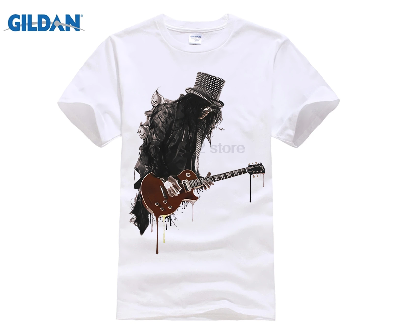 SLASH GUITAR ROCK GUNS AND ROSES IDEAL GIFT BIRTHDAY PRESENT SHORT SLEEVE TSHIRT